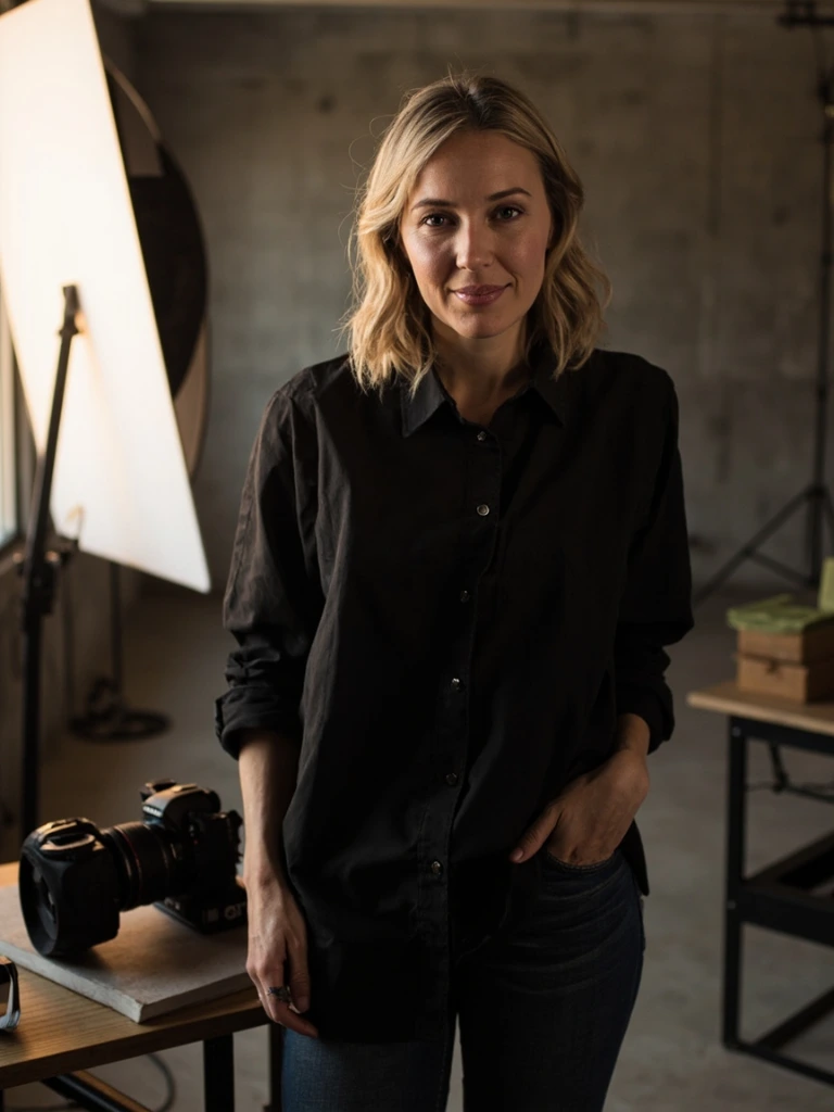 Mara Velez, founder and lead photographer, in the Long Island City studio